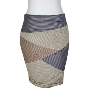 Rinascimento Colorblock Rippled Mini Skirt